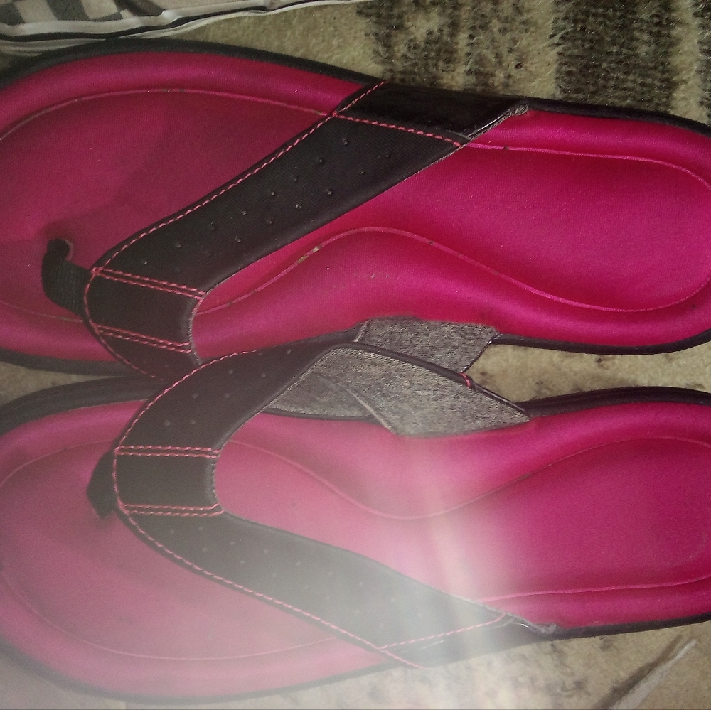 Woman flip flops